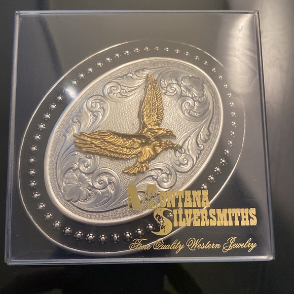 Montana Silversmiths Eagle Belt Buckle NIB - Picture 2 of 2